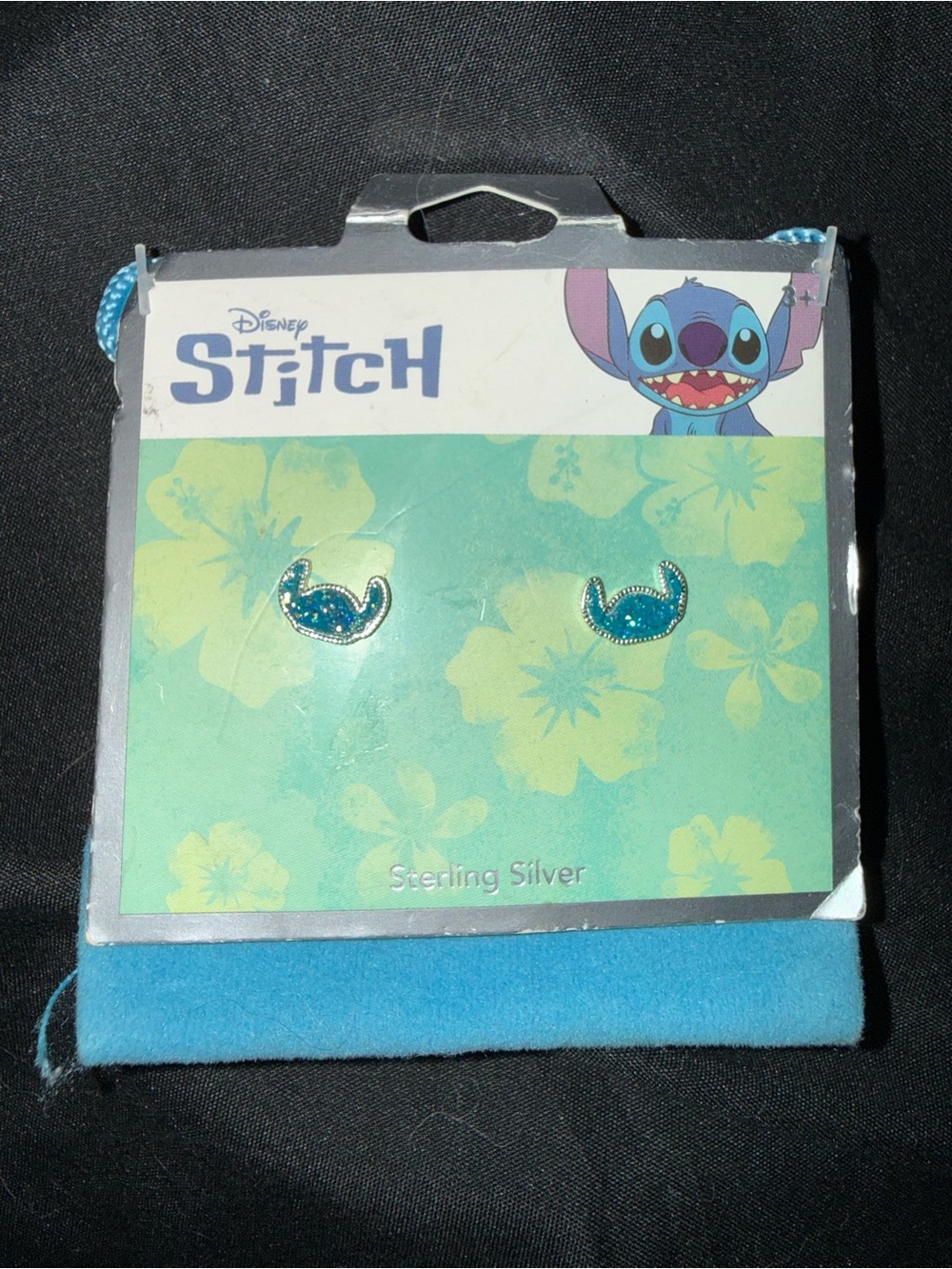 Disney Sterling Silver Clear Crystal Stud Earrings